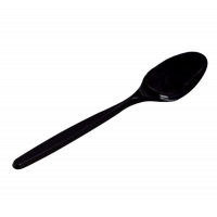 Ложка чайная пластиковая, одноразовая 12,5 см, черная (1/6000)