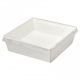 Коробка белая с плоской крышкой SMART PACK 800 130 х 130 х 50  мм (1/200)