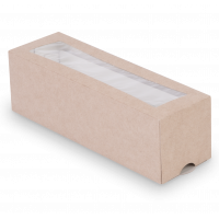 Коробка для макаронс MB 6, 180 х 55 х 55 мм, c окном