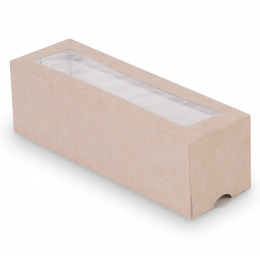 Коробка для макаронс MB 6, 180 х 55 х 55 мм, c окном